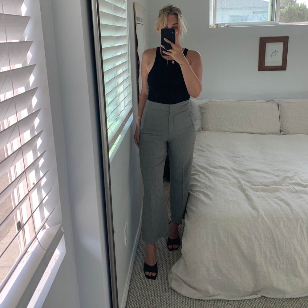 Aritzia herringbone work pants